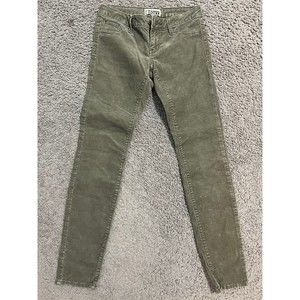 Roxy Womens Juniors Size 0 Corduroy Pants Low Rise Skinny Leg Zip Fly Pockets